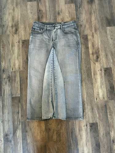 Vintage light grey/blue baggy wide leg jeans