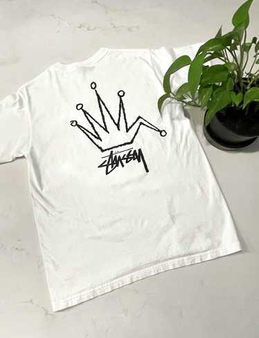 Stussy Stussy Broken Crown Tee in White - image 1