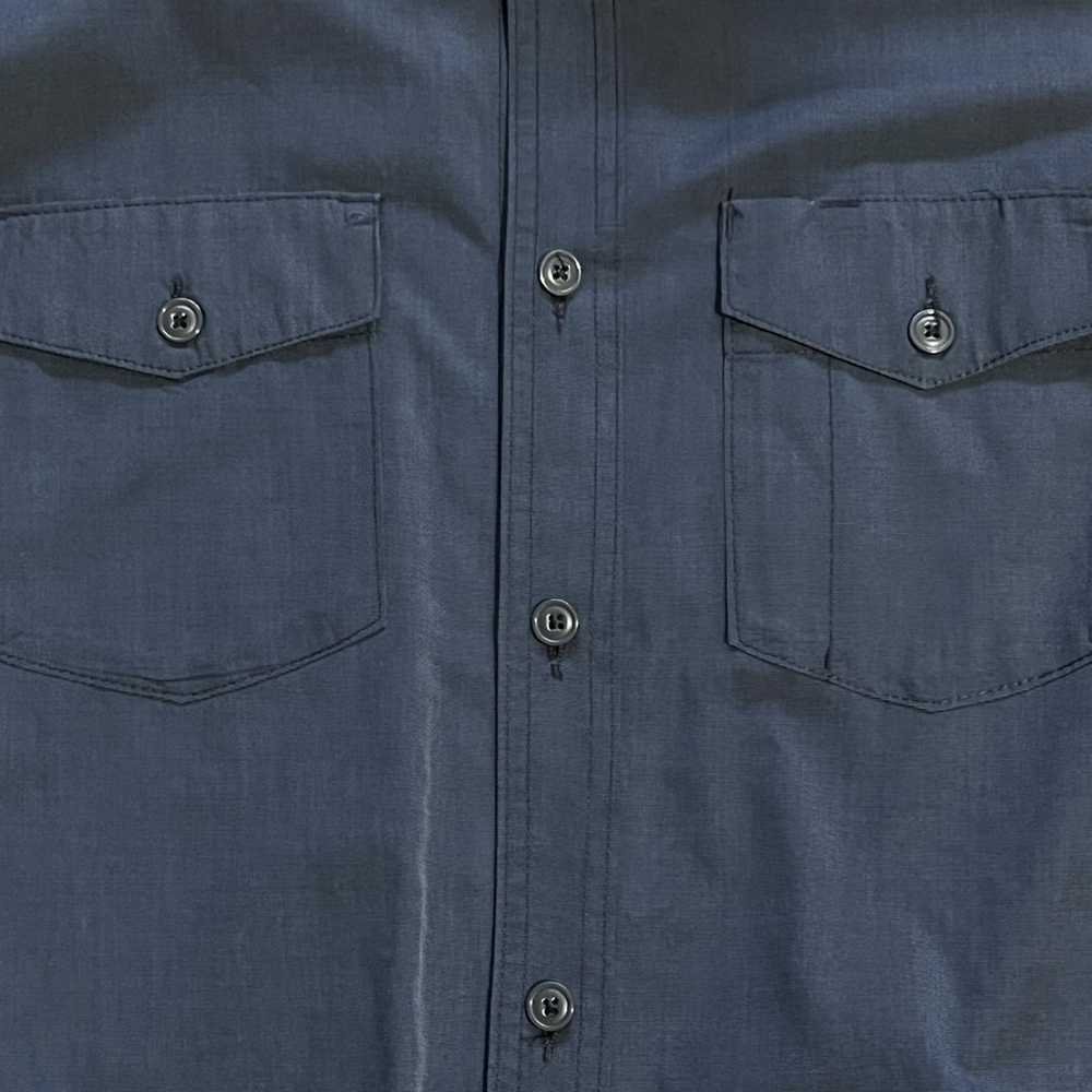 Relwen Button Up Cotton Collared Shirt Blue - image 4