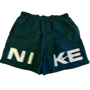Nike 90's Nike Green Nylon LOGO Trunks SPELLOUT Su