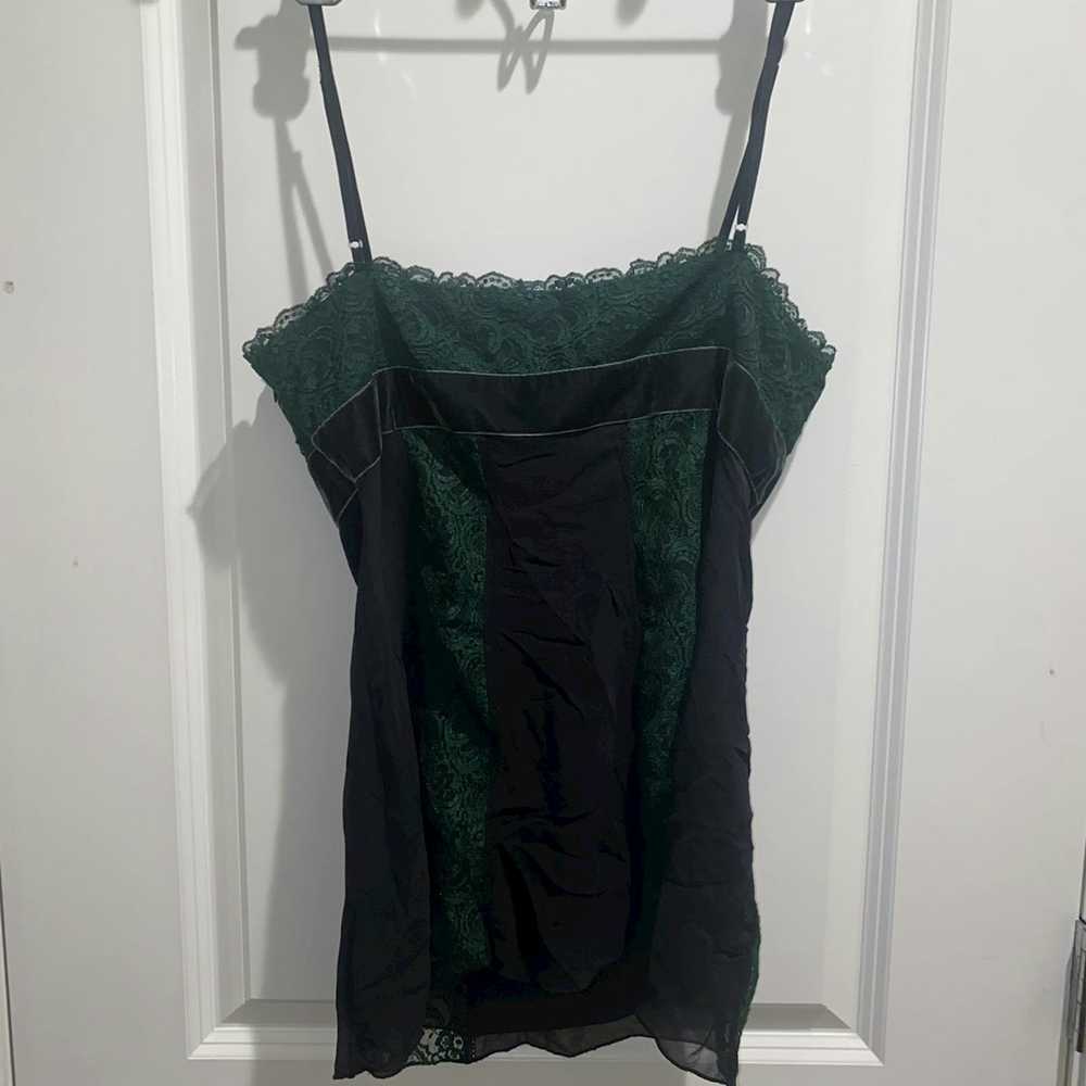 Bebe Bebe Women's Black/Green Top Blouse Size Med… - image 5