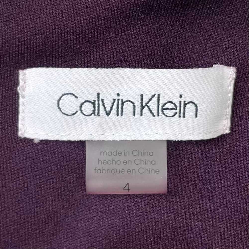 Calvin Klein Purple Stretch Velvet Ruched Long Sl… - image 8