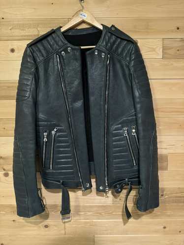 Balmain Balmain Blue Leather Biker - image 1