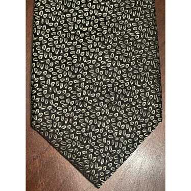 Other Ties.com Green Black Hand Made 100% Silk Ma… - image 1