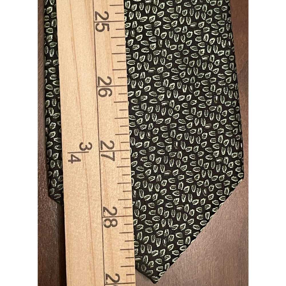 Other Ties.com Green Black Hand Made 100% Silk Ma… - image 5