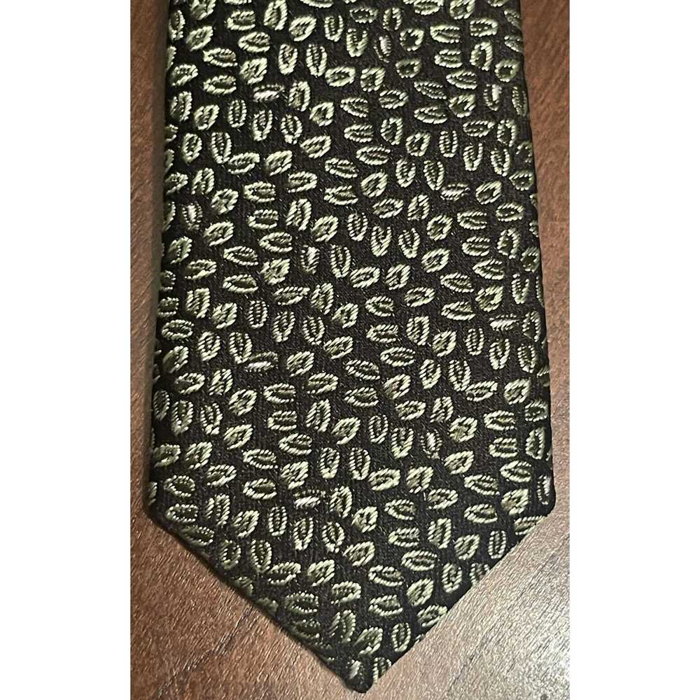 Other Ties.com Green Black Hand Made 100% Silk Ma… - image 6