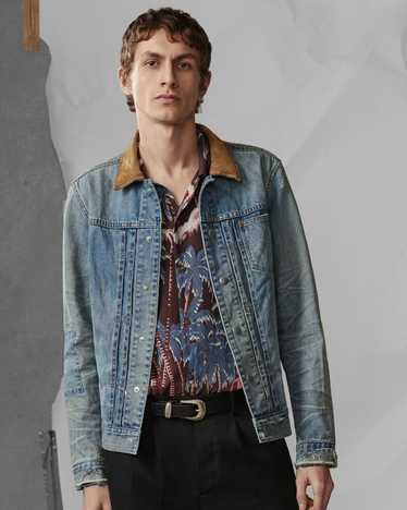 Allsaints Men`s Allsaints Ibanez Distressed Blue D