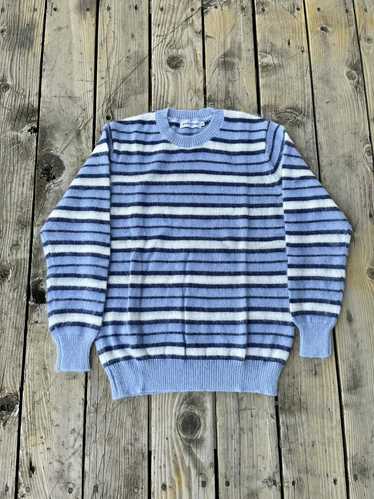 Streetwear × Vintage Striped Mohair Knit Sweater