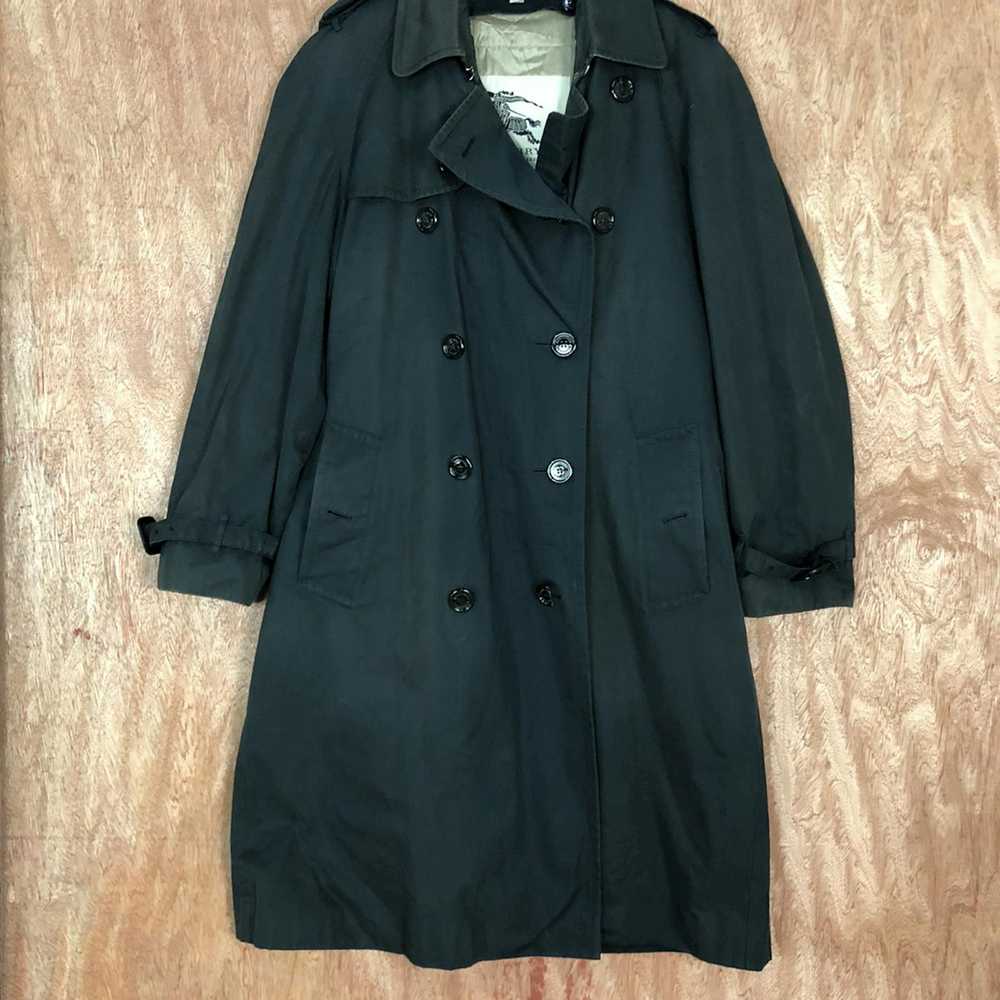 Burberry × Vintage Vtg Burberry Faded Trench Coat… - image 3
