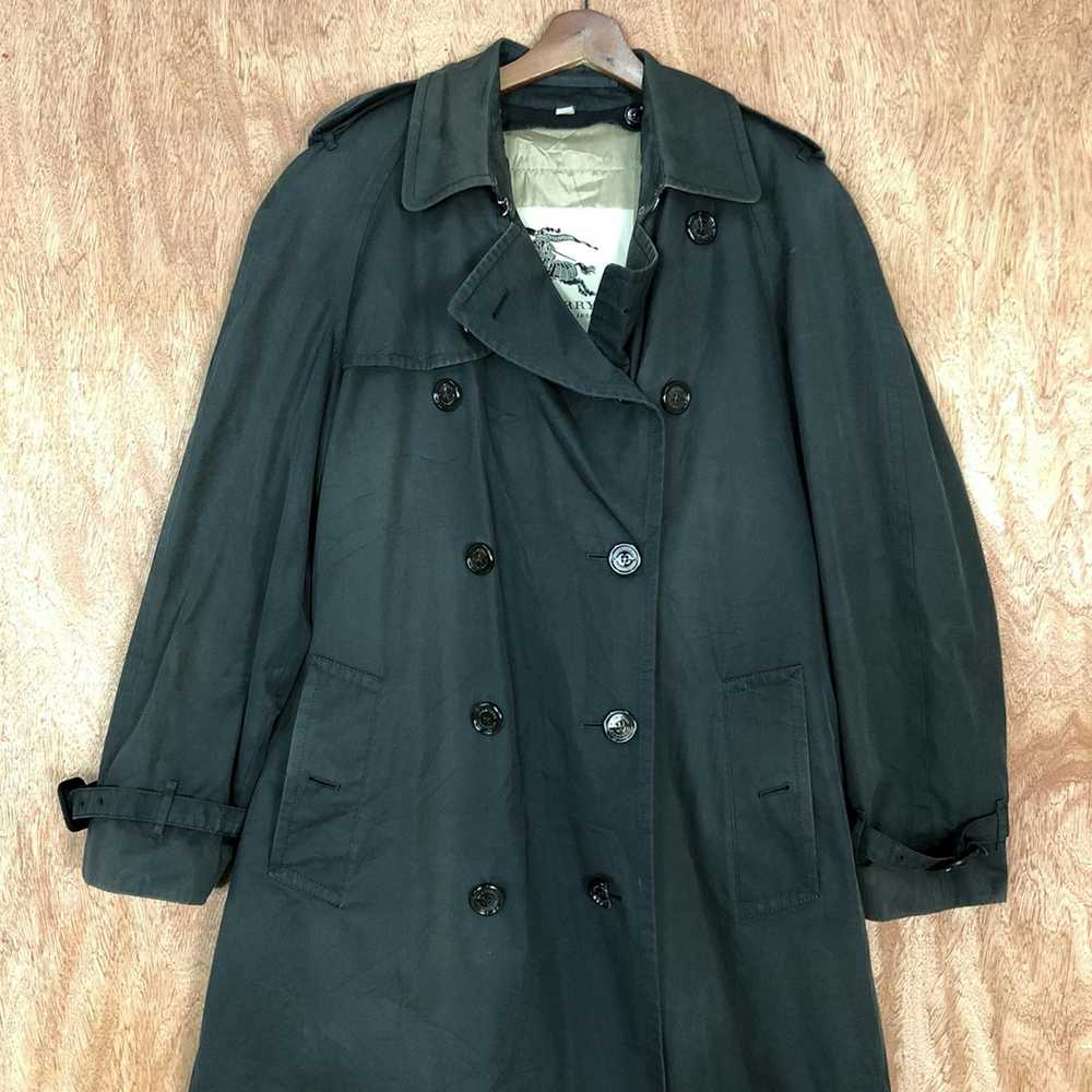 Burberry × Vintage Vtg Burberry Faded Trench Coat… - image 4