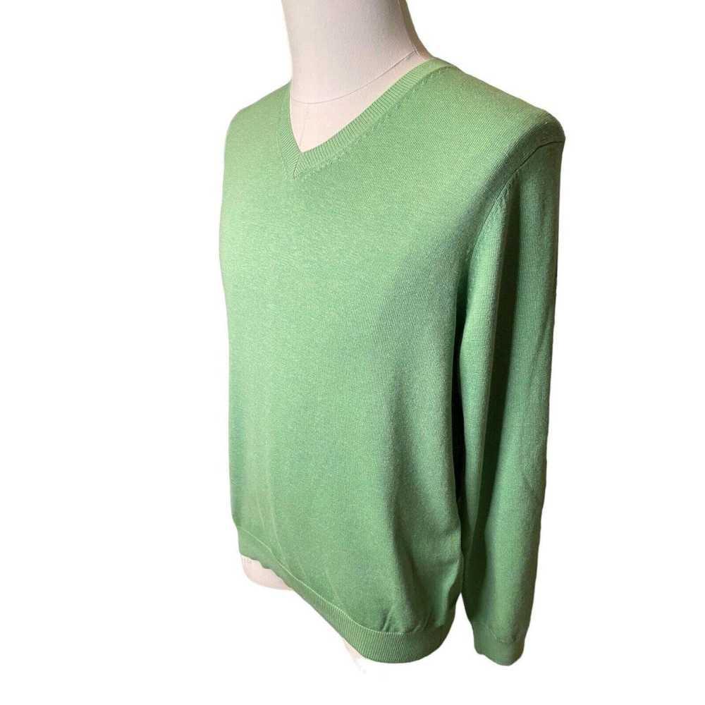 J. Mclaughlin J McLaughlin Green V-Neck Sweater C… - image 2