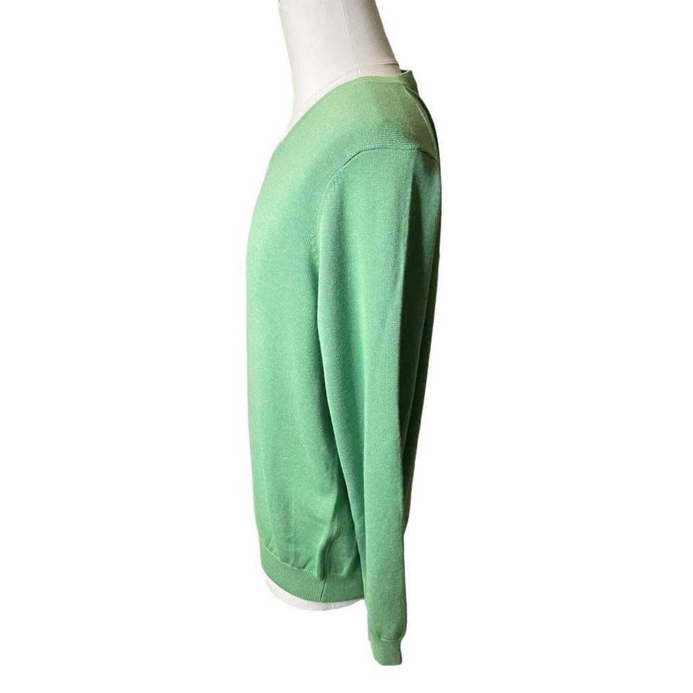 J. Mclaughlin J McLaughlin Green V-Neck Sweater C… - image 3