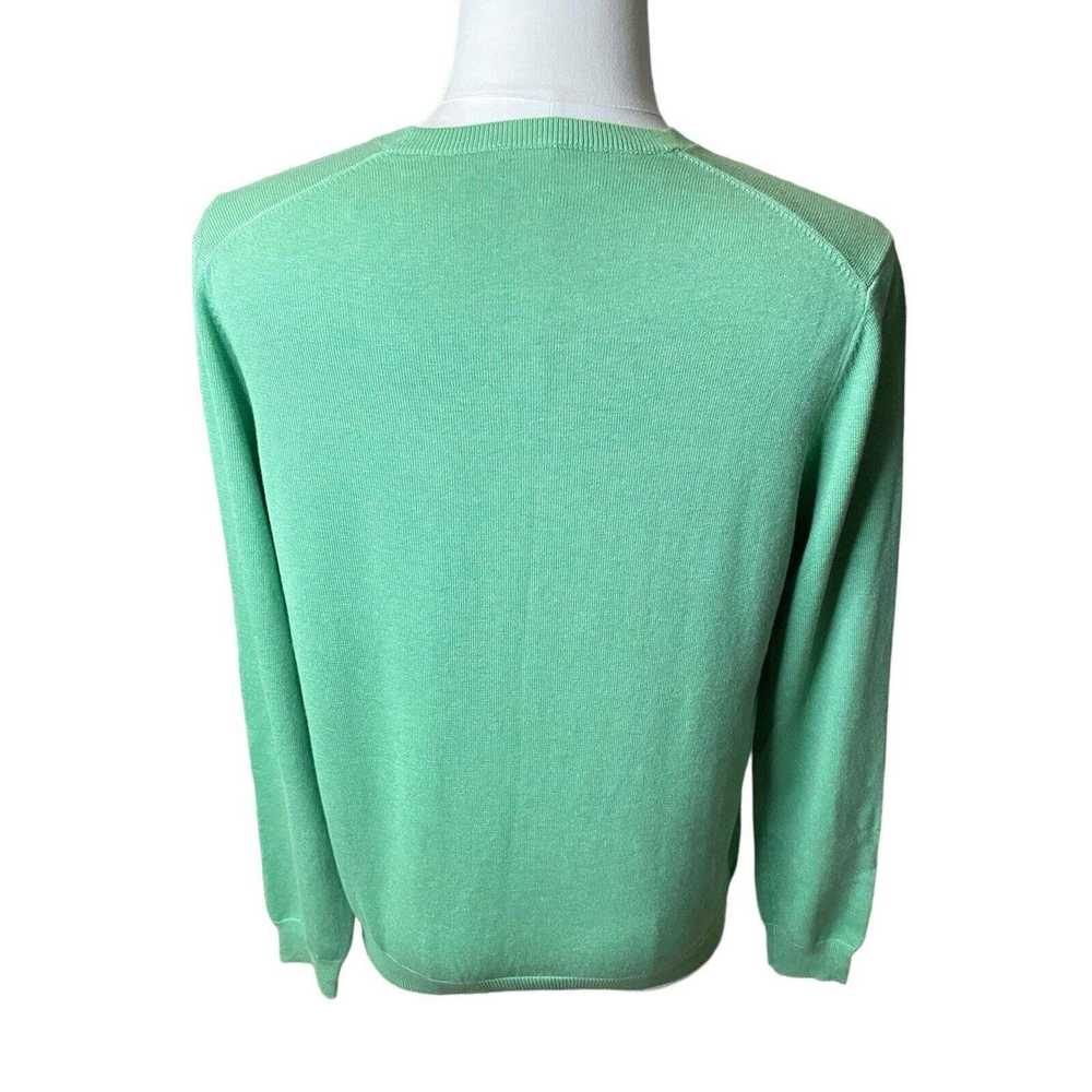 J. Mclaughlin J McLaughlin Green V-Neck Sweater C… - image 5