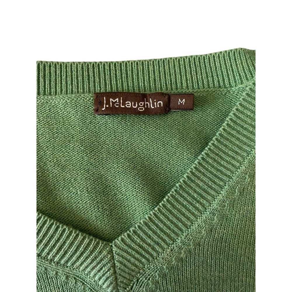 J. Mclaughlin J McLaughlin Green V-Neck Sweater C… - image 7