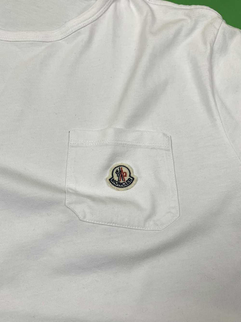 Moncler Moncler Logo Pocket White Cotton Maglia T… - image 4
