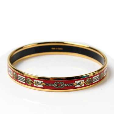 Hermes Hermes Cloisonné Red Multicolor Enamel Bang