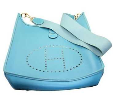 Hermes Hermes Evelyne Blue Jean Clemence Leather … - image 1