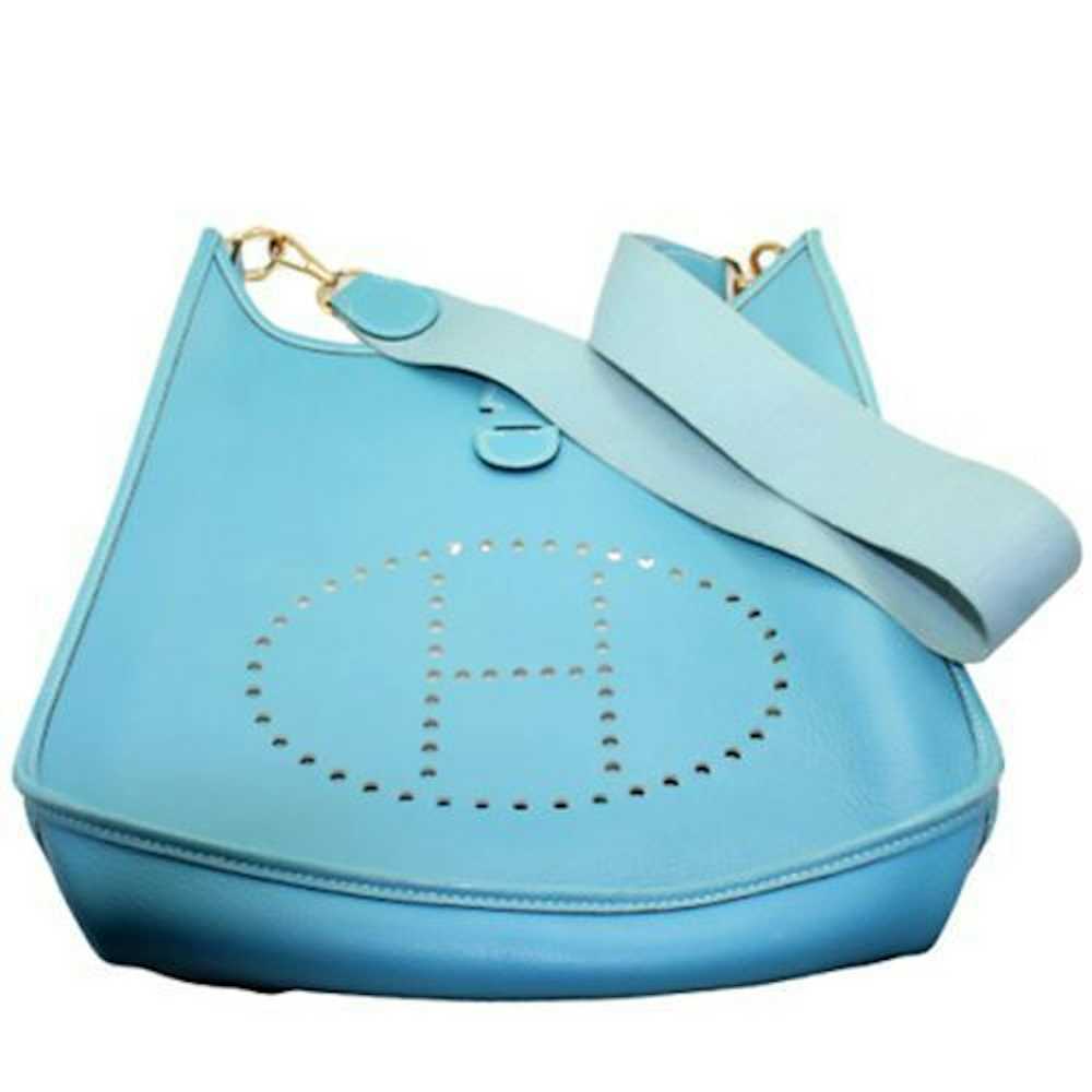 Hermes Hermes Evelyne Blue Jean Clemence Leather … - image 2