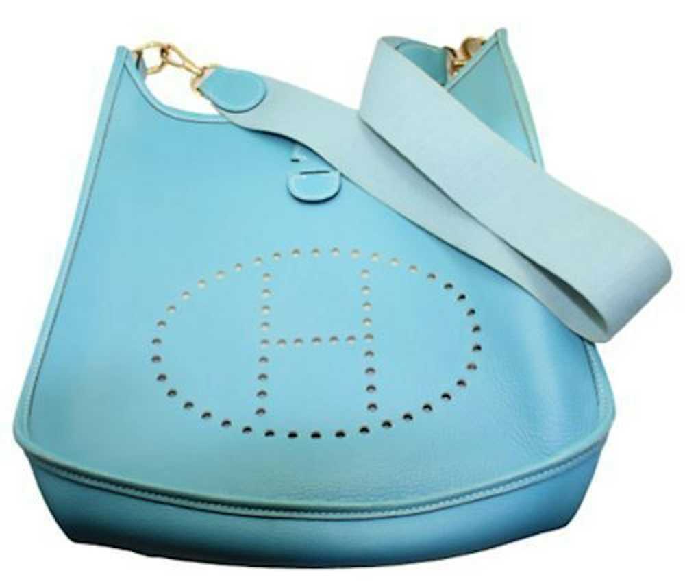 Hermes Hermes Evelyne Blue Jean Clemence Leather … - image 3