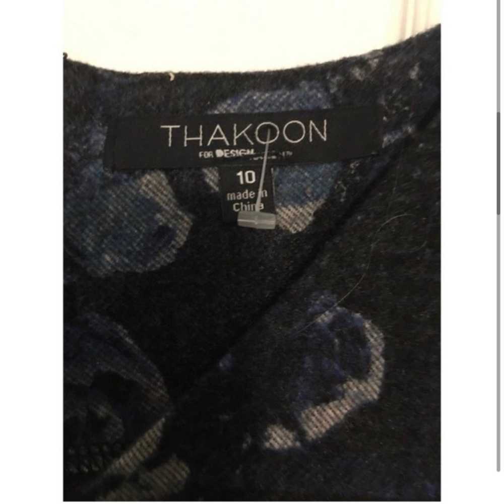 THAKOON FLORAL SWEATER DRESS SIZE 10 - image 3