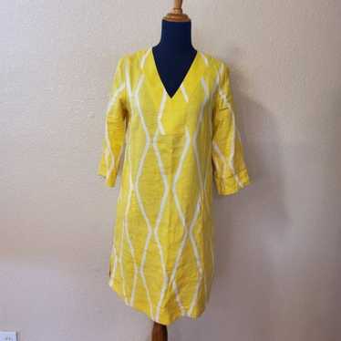 Soft Surroundings  Linen Dress XS Yellow - image 1