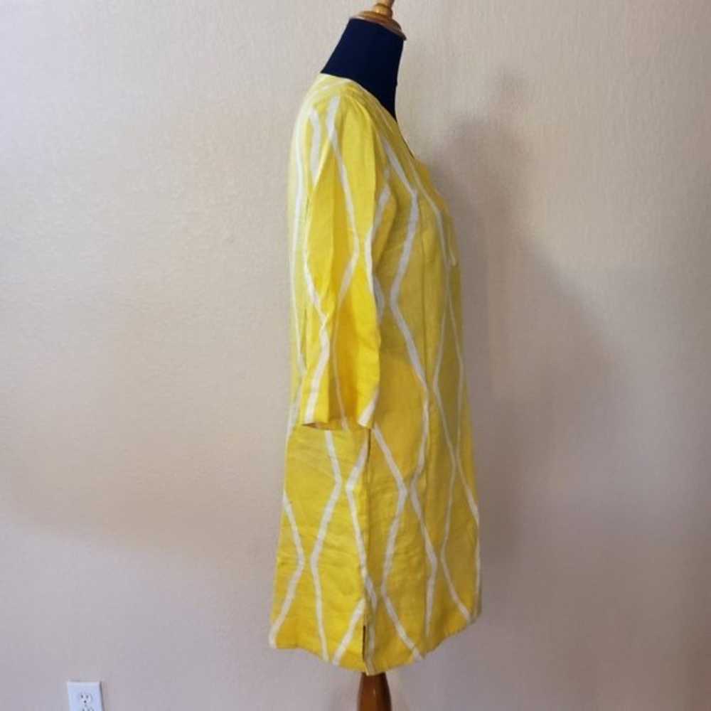 Soft Surroundings  Linen Dress XS Yellow - image 3