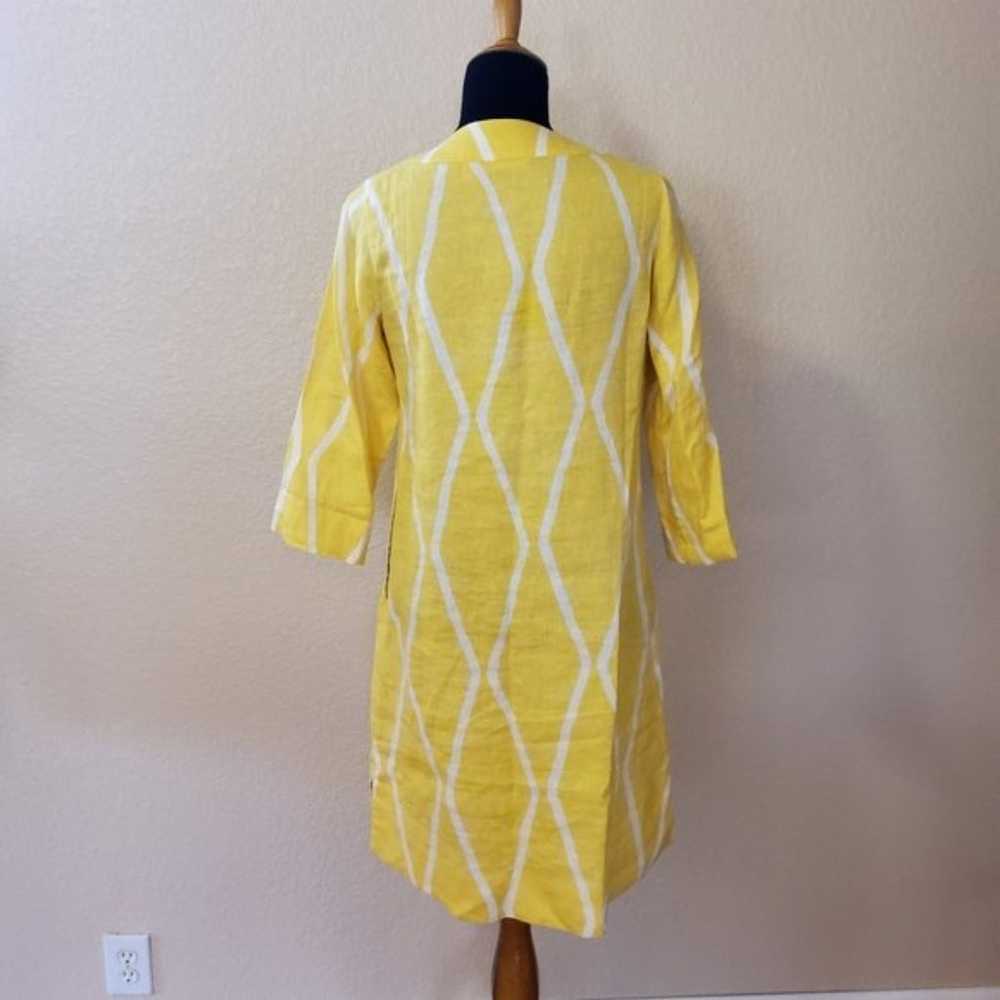 Soft Surroundings  Linen Dress XS Yellow - image 4