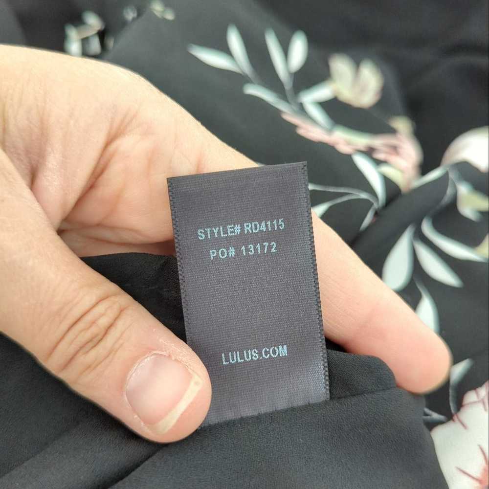 Lulus Womens Dress Gild The Lily Black Floral Pri… - image 5