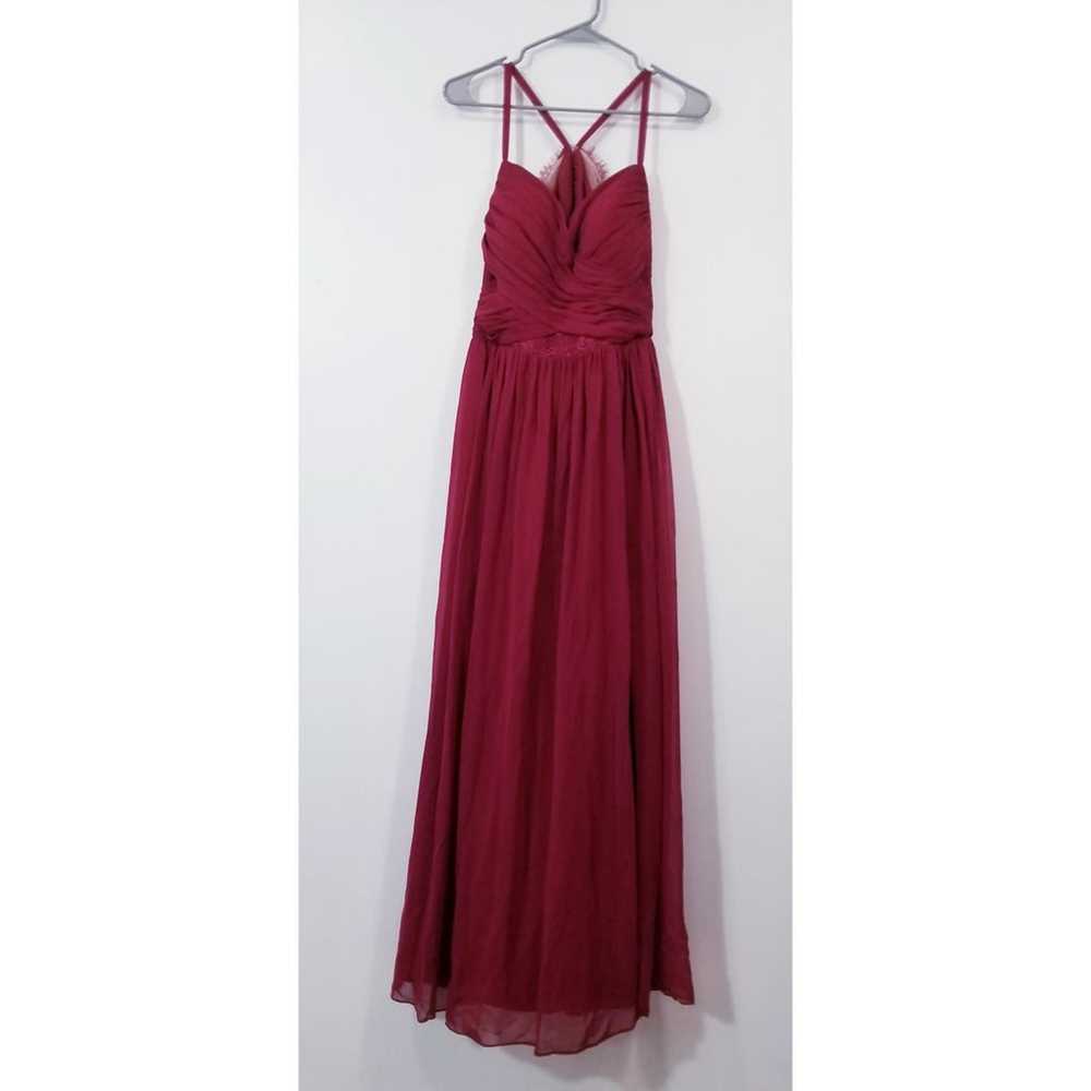 Azazie Red Long Gown Prom Bridesmaid Dress with S… - image 3