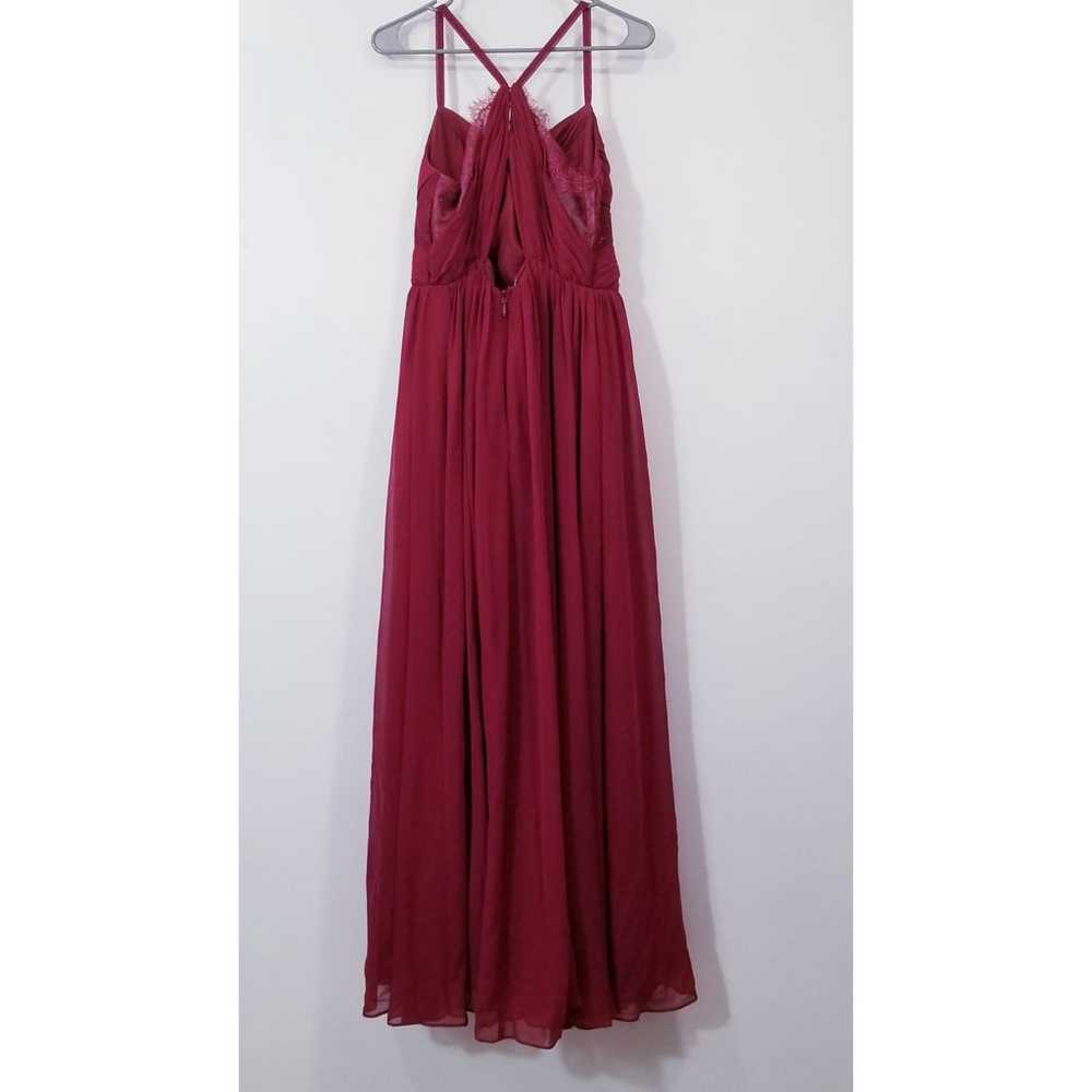 Azazie Red Long Gown Prom Bridesmaid Dress with S… - image 4
