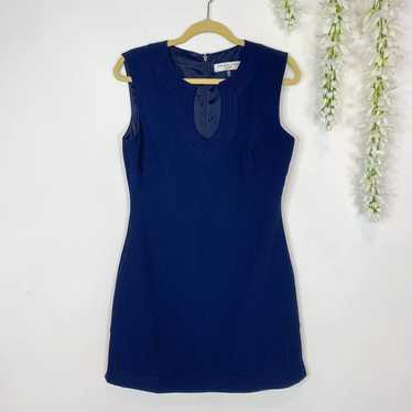 TRINA TURK retro sheath dress split v-neck sleeve… - image 1