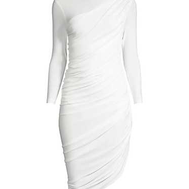 $205 Norma Kamali Diana Ruched Long-Sleeve Minidr… - image 1