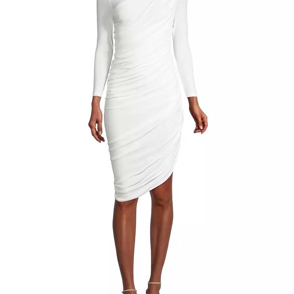 $205 Norma Kamali Diana Ruched Long-Sleeve Minidr… - image 2