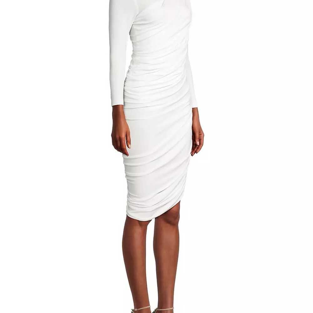 $205 Norma Kamali Diana Ruched Long-Sleeve Minidr… - image 3