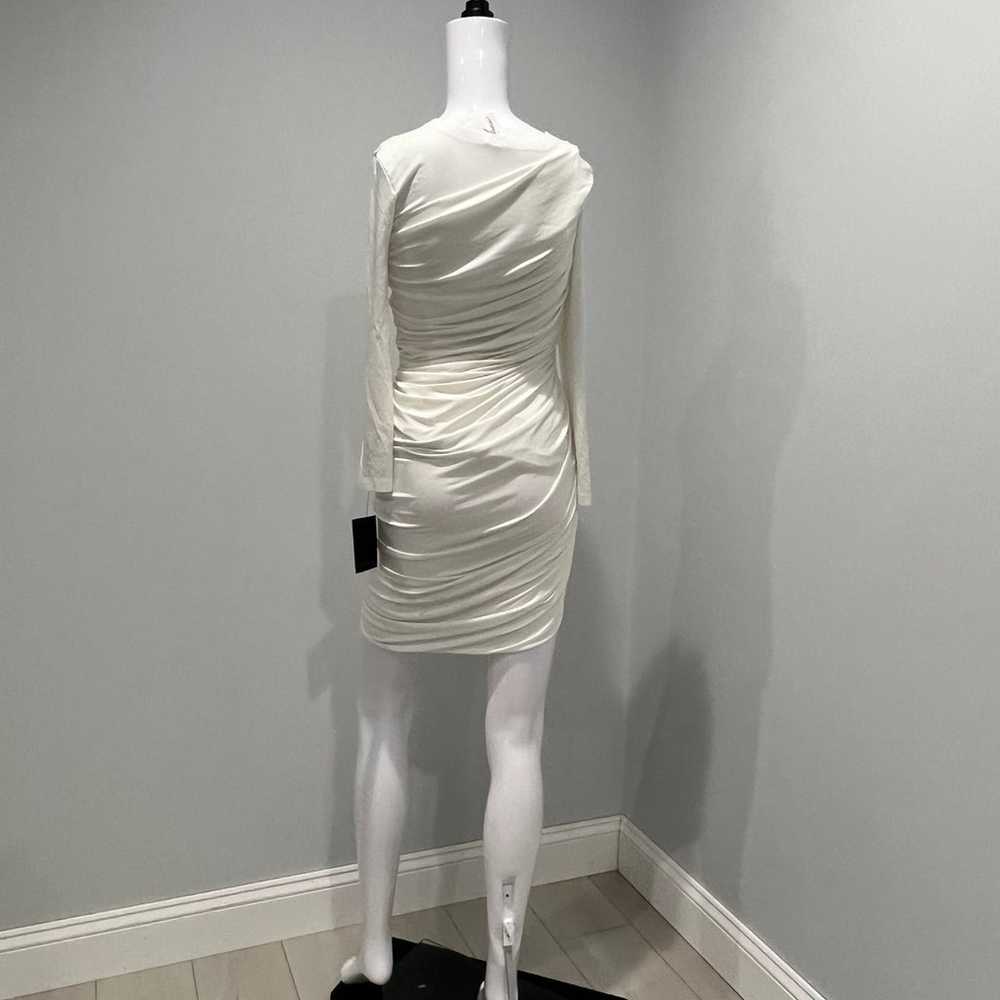 $205 Norma Kamali Diana Ruched Long-Sleeve Minidr… - image 8