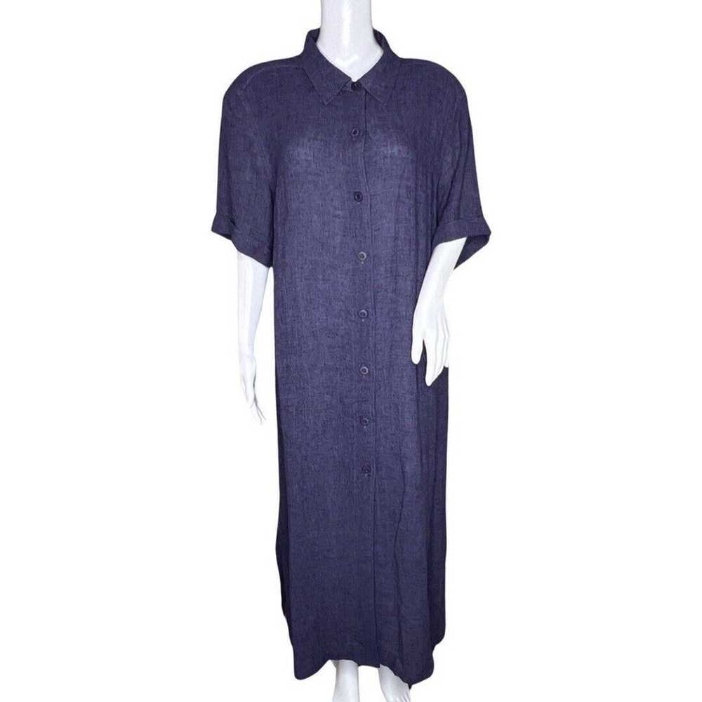 Marina Rinaldi Dress Women 14 Purple Maxi Dress S… - image 1