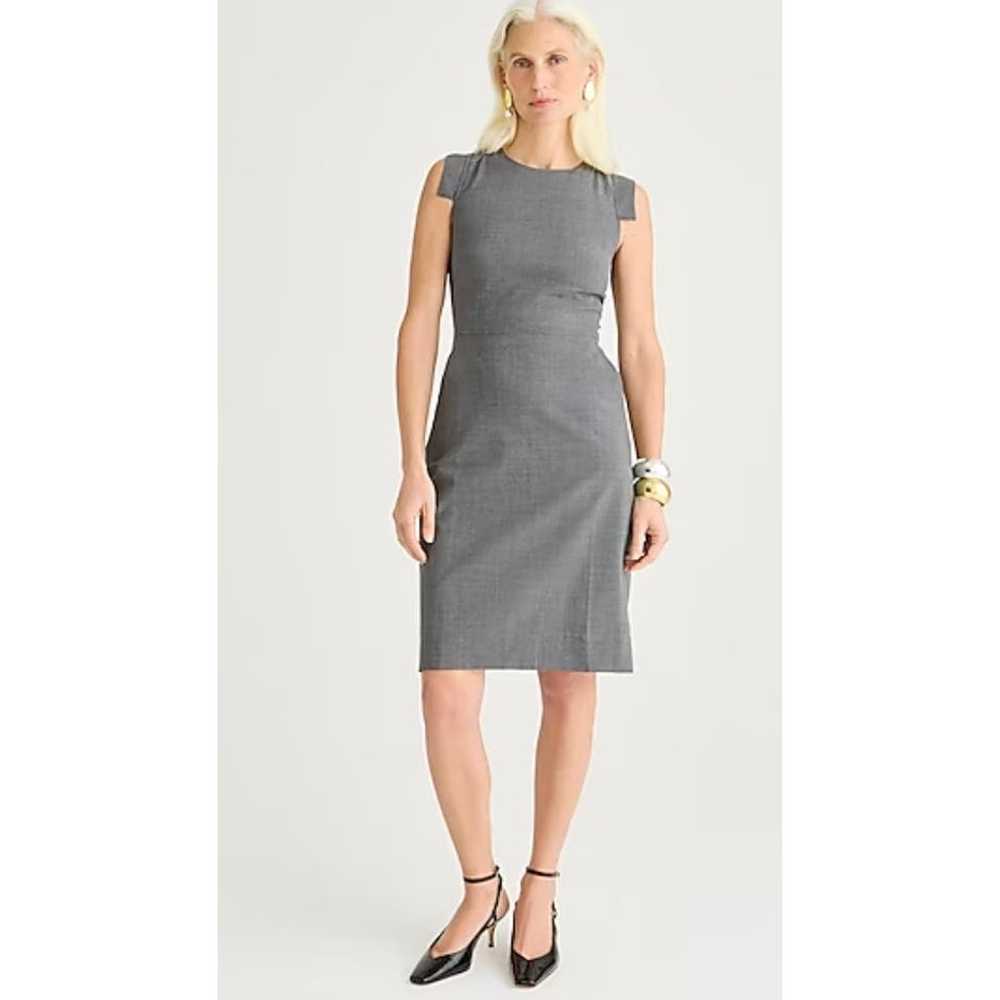 J. Crew Resume Dress in Heather Flannel Gray Size… - image 1