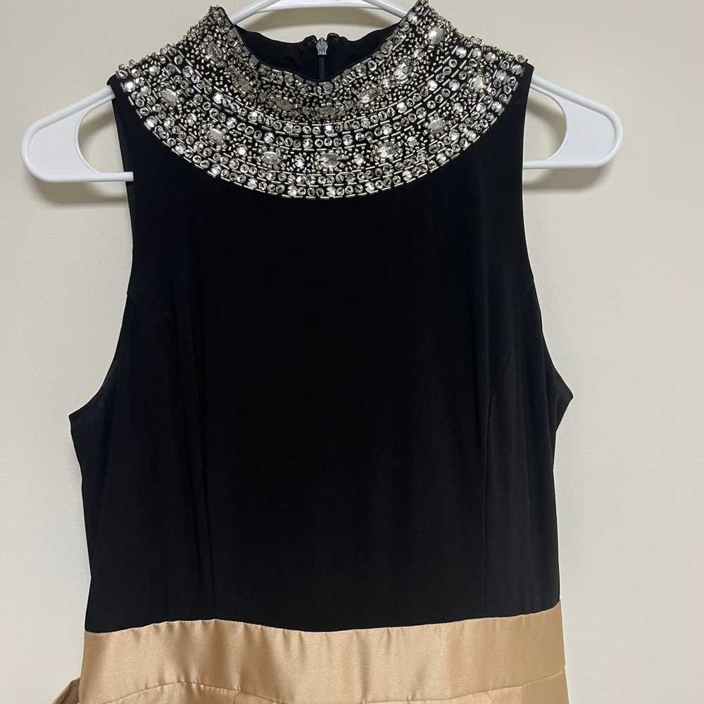 Camille La Vie black gold prom dress size 12 - image 7