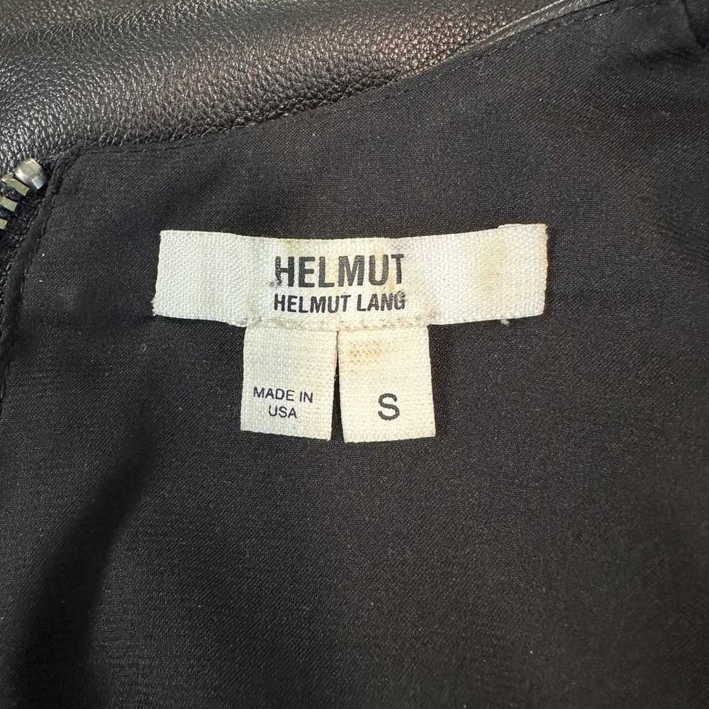 Helmut Lang Long Leather and Ponte Dress Hammer L… - image 12