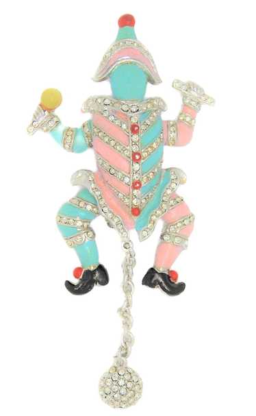 HOB Jester Punchinello Mechanical Dangle Vintage F