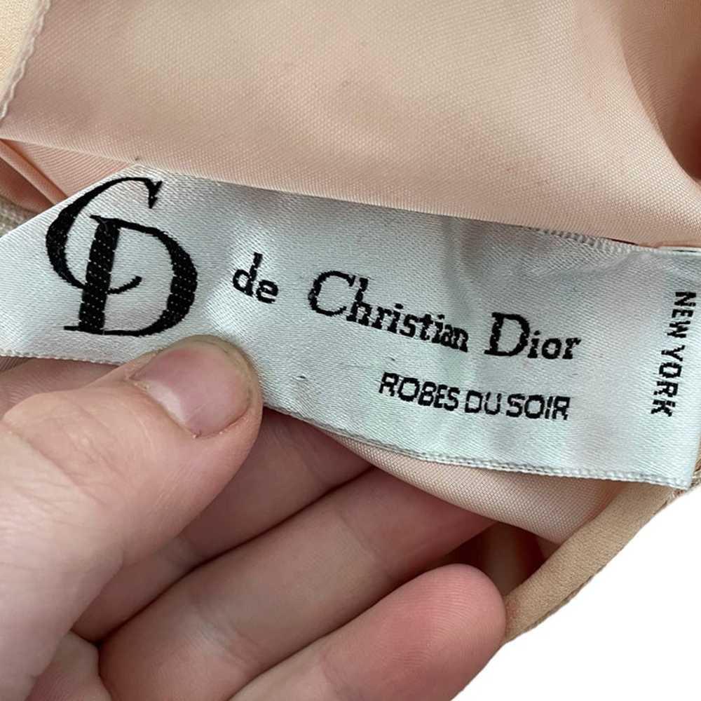 Vintage 80s Christian Dior Robes Du Soir Sheath D… - image 3