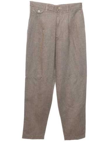 Herringbone Tweed Lee Light Brown Trousers - W30 L