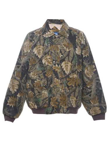 Camouflage Print Zip-Front Jacket - XL - image 1