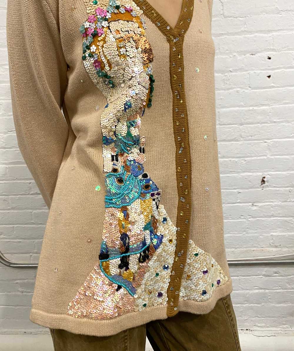 vintage Storybook Knits cardigan / sequin sweater… - image 3