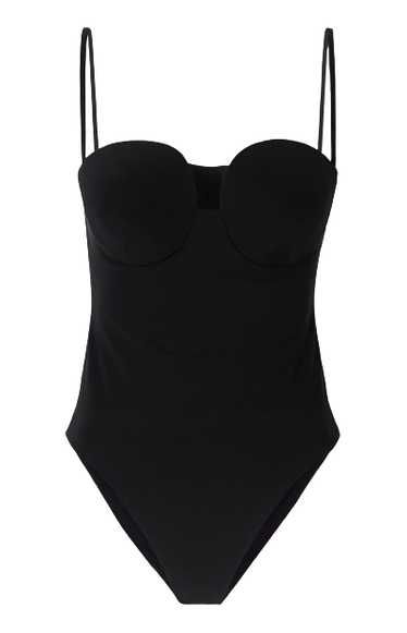 Managed by hewi Magda Butrym Black Bustier Swimsui