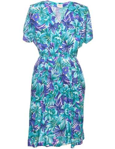 Leafy Print Dress - M - image 1