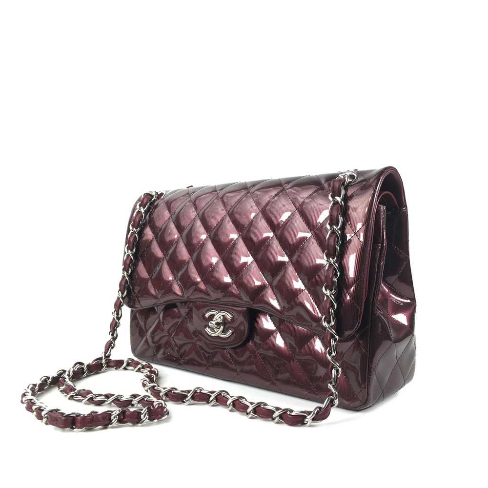 Chanel Chanel Burgundy Patent Leather Jumbo Doubl… - image 3