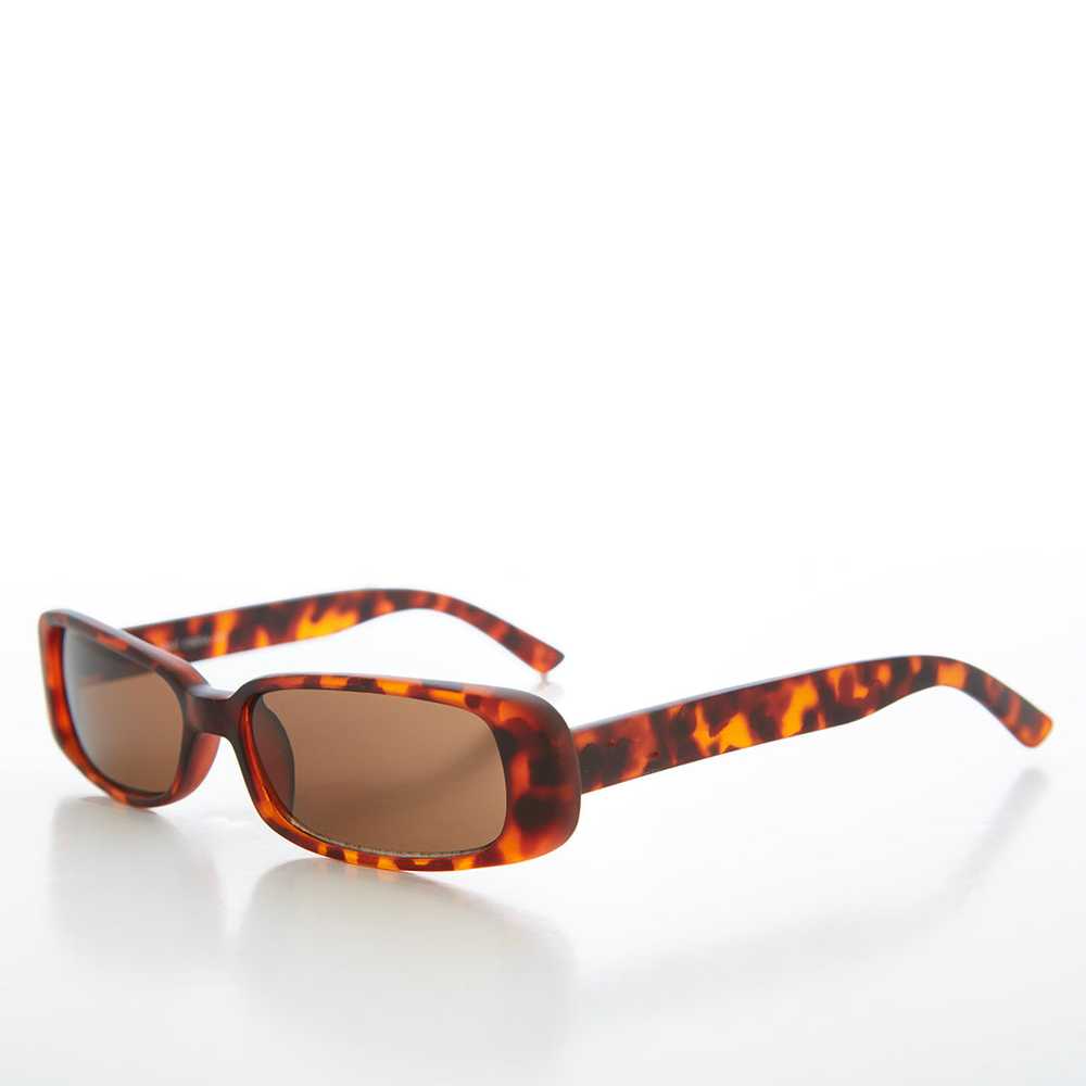 Sleek Rectangular Mod 90s Sunglasses - Hunter - image 3