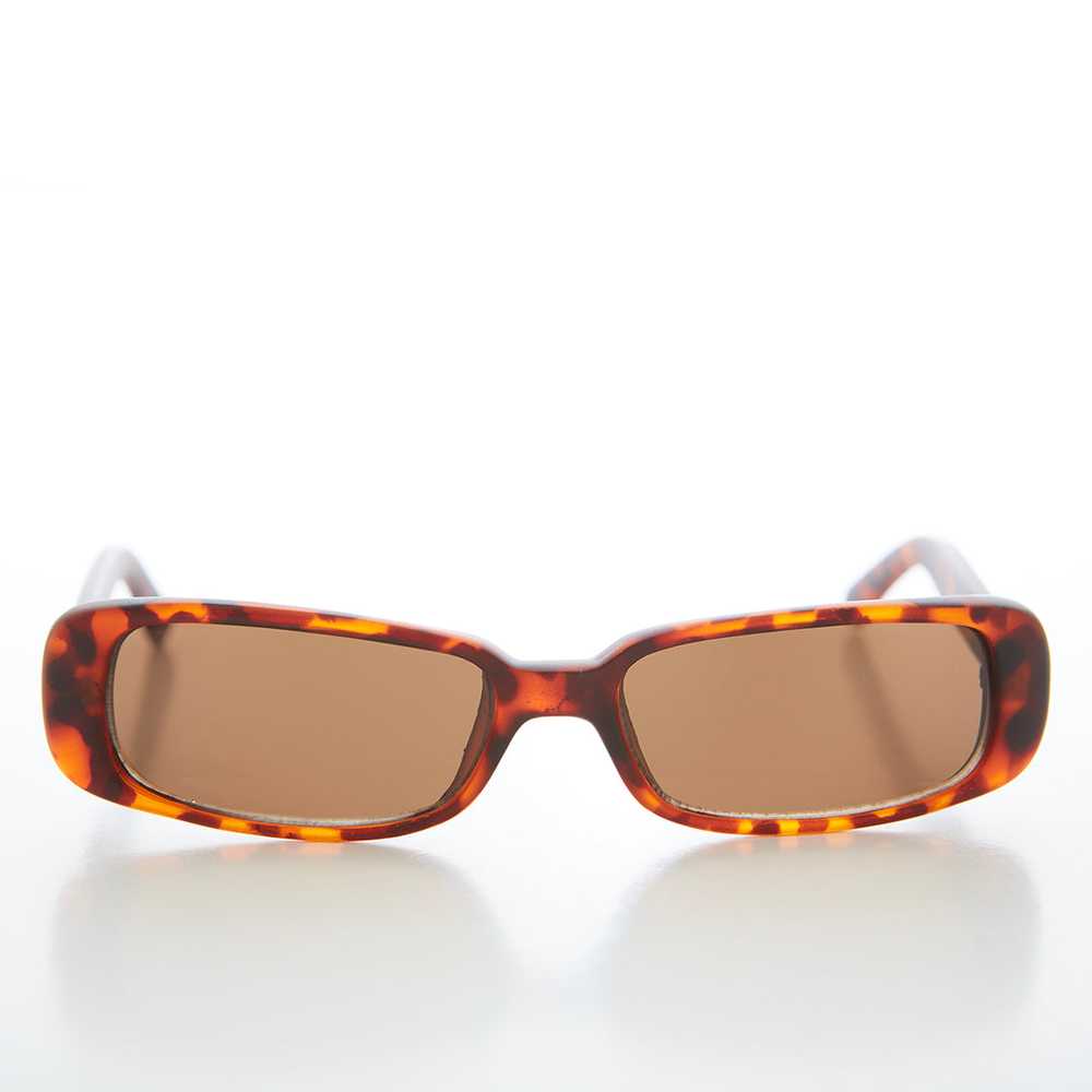 Sleek Rectangular Mod 90s Sunglasses - Hunter - image 4