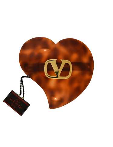 Valentino Vintage Large V Logo Tortoise Curved He… - image 1